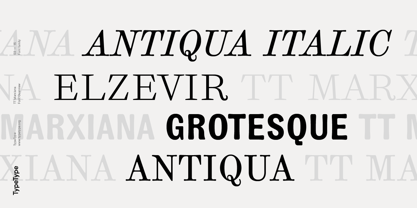 TT Marxiana Antiqua Italic Font preview
